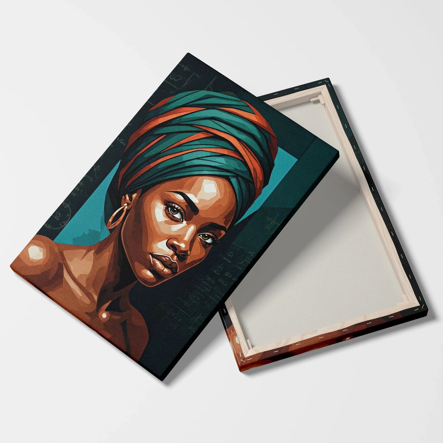 Tablou Modern - Portret Geometric African 2 - vedere fata verso