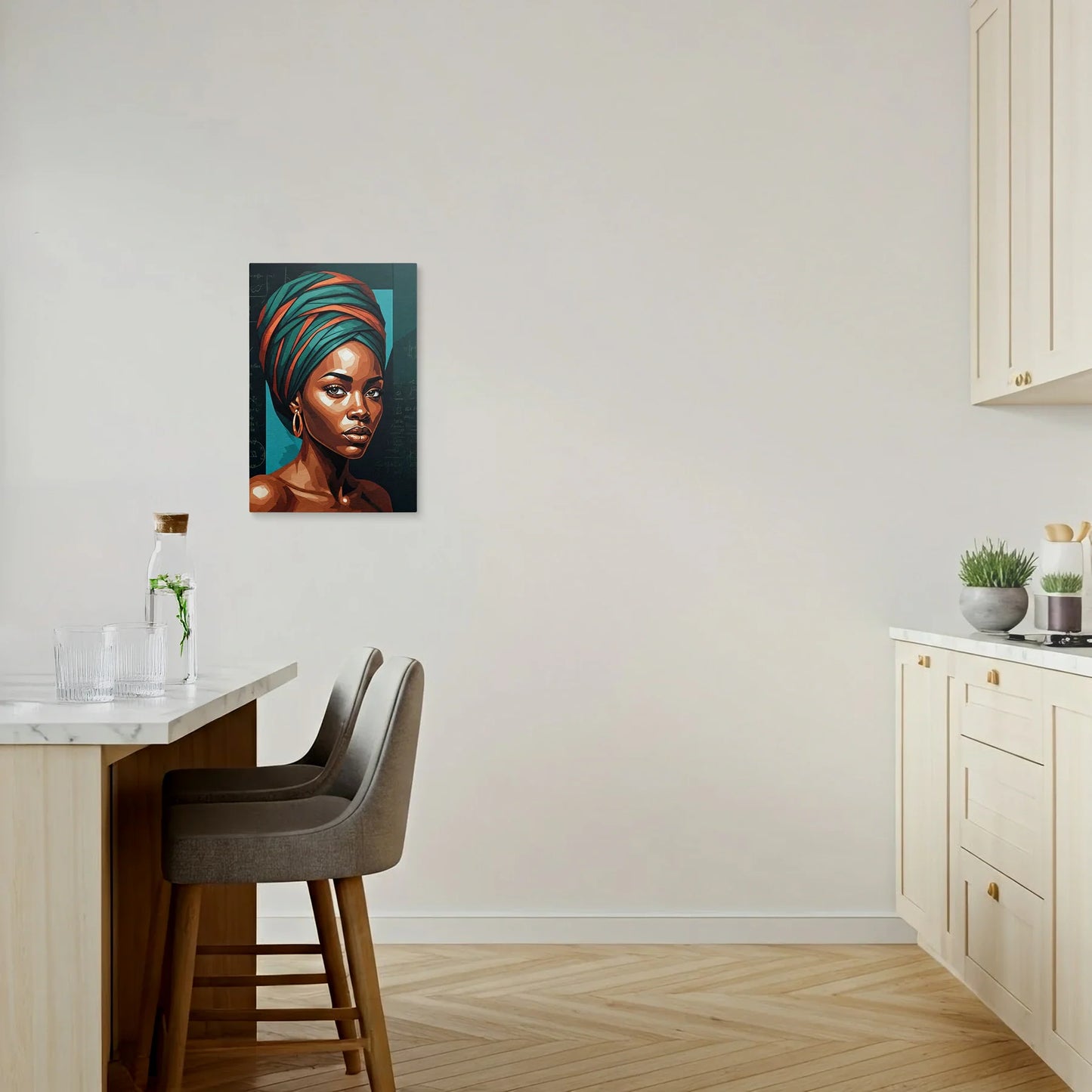 Tablou Modern - Portret Geometric African 2 - vedere bucatarie