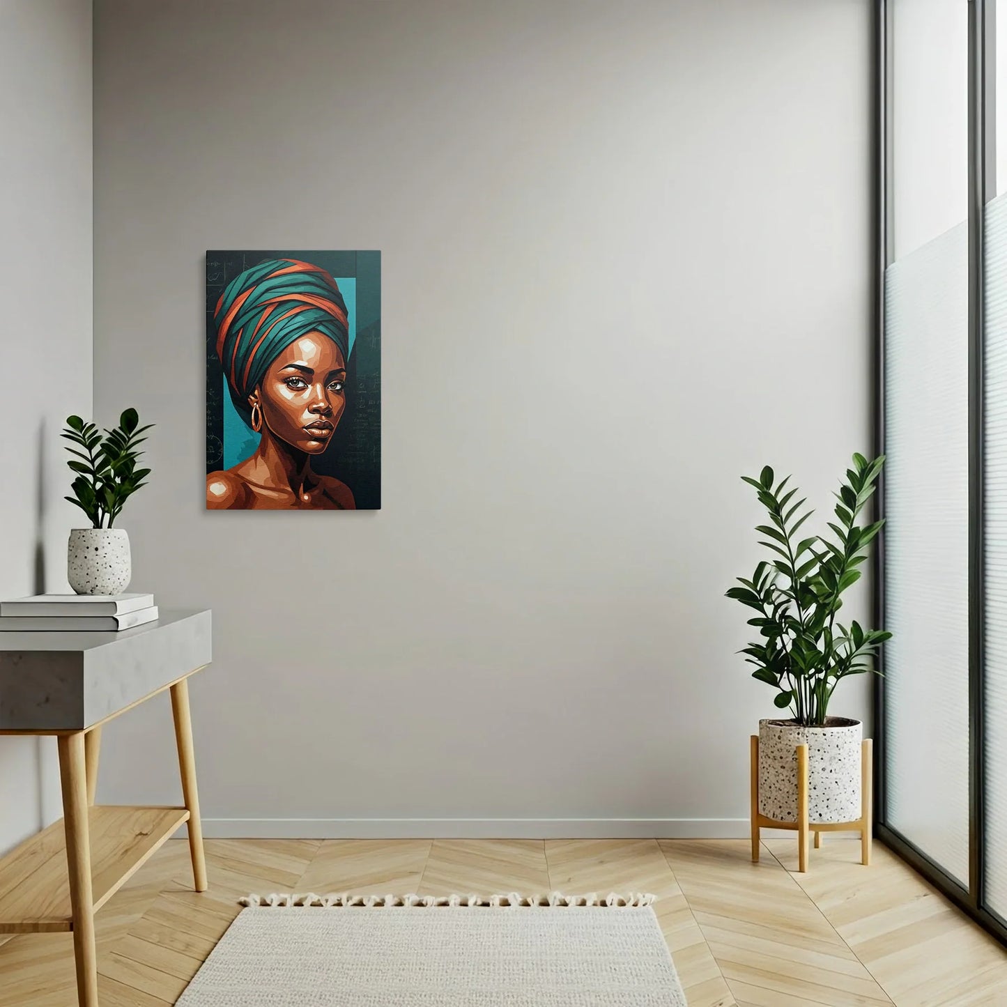 Tablou Modern - Portret Geometric African 2 - vedere hol