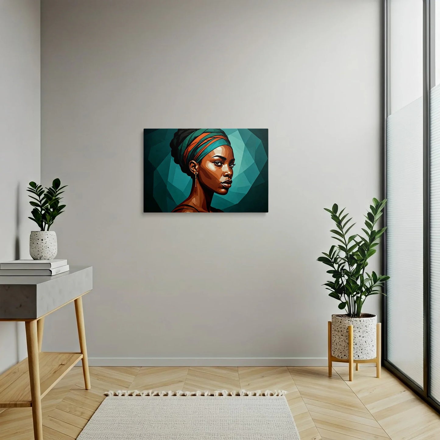 Tablou Modern - Portret Geometric Femeiesc - vedere hol