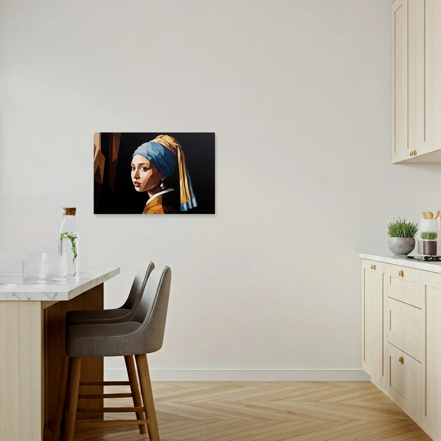 Tablou Modern - Portret Geometric Feminin 5 - vedere bucatarie