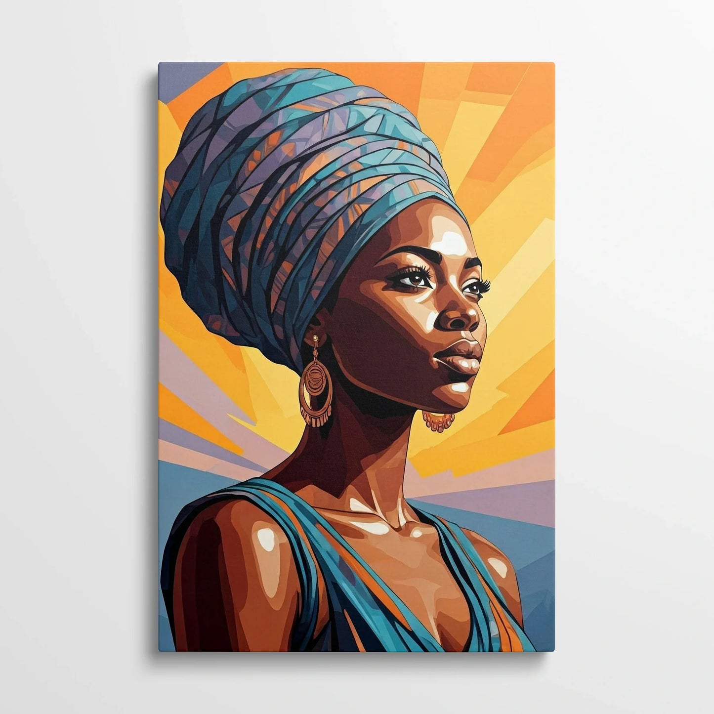 Tablou Modern - Portret Geometric Feminin 3 - vedere din fata