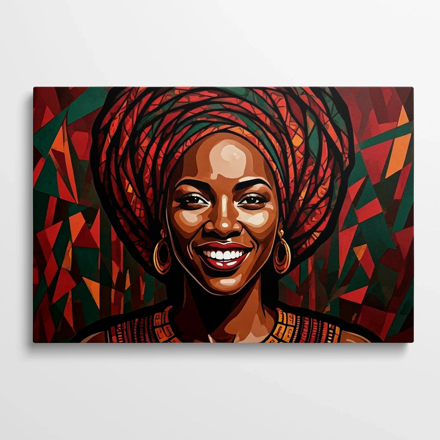 Tablou Modern - Portret Geometric African 3 - vedere din fata