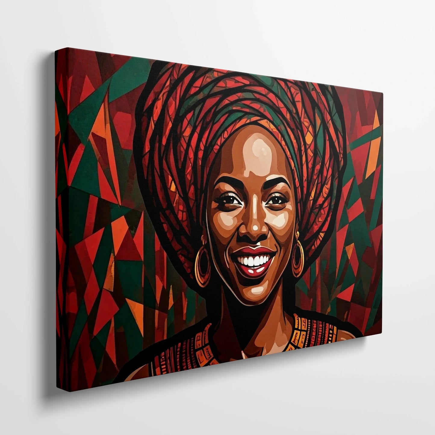 Tablou Modern - Portret Geometric African 3 - vedere din lateral