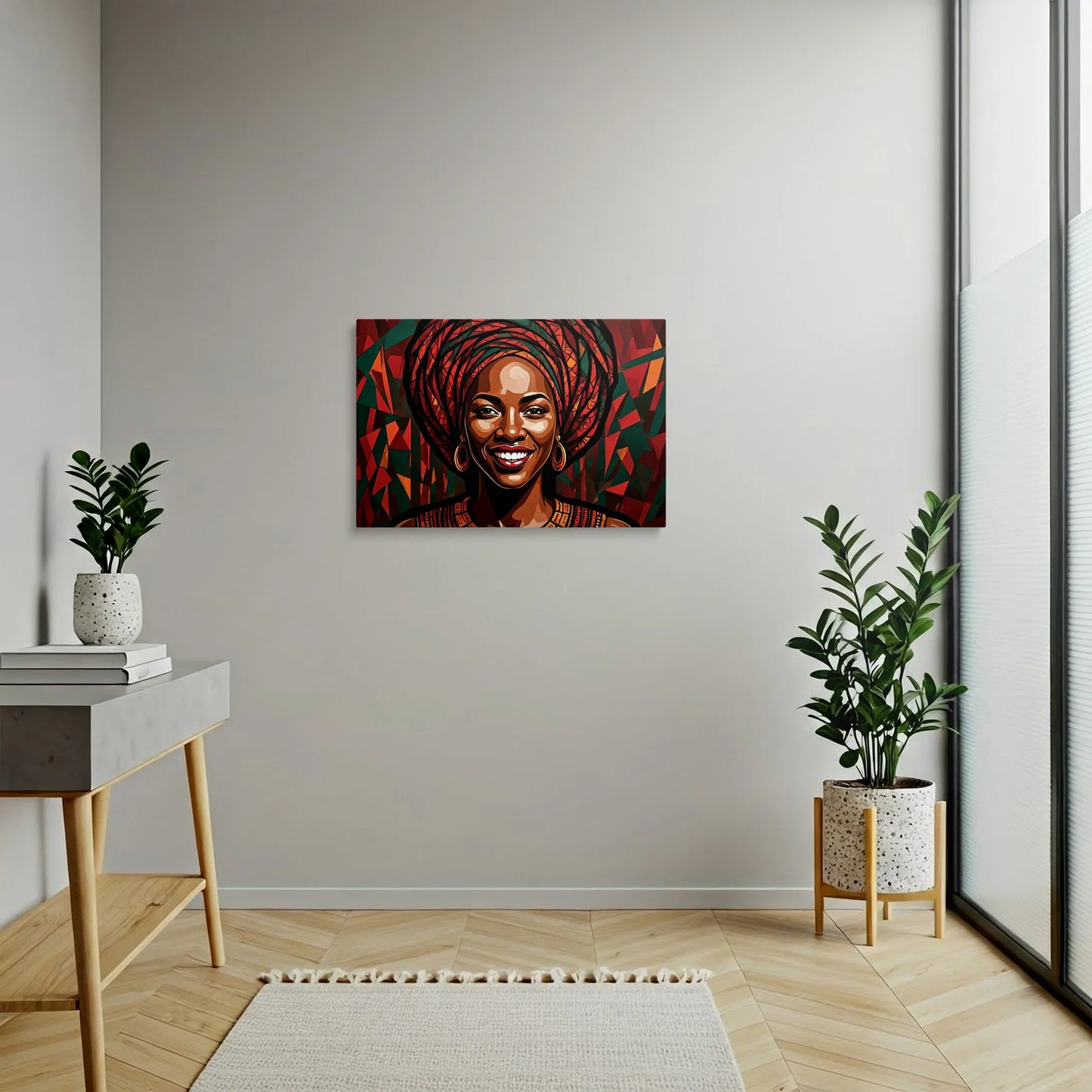 Tablou Modern - Portret Geometric African 3 - vedere hol
