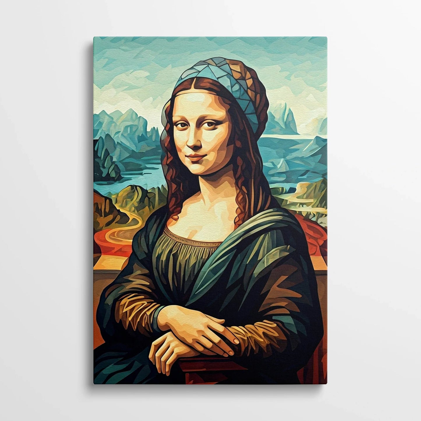 Tablou Modern - Portret Geometric Feminin 4 - vedere din fata