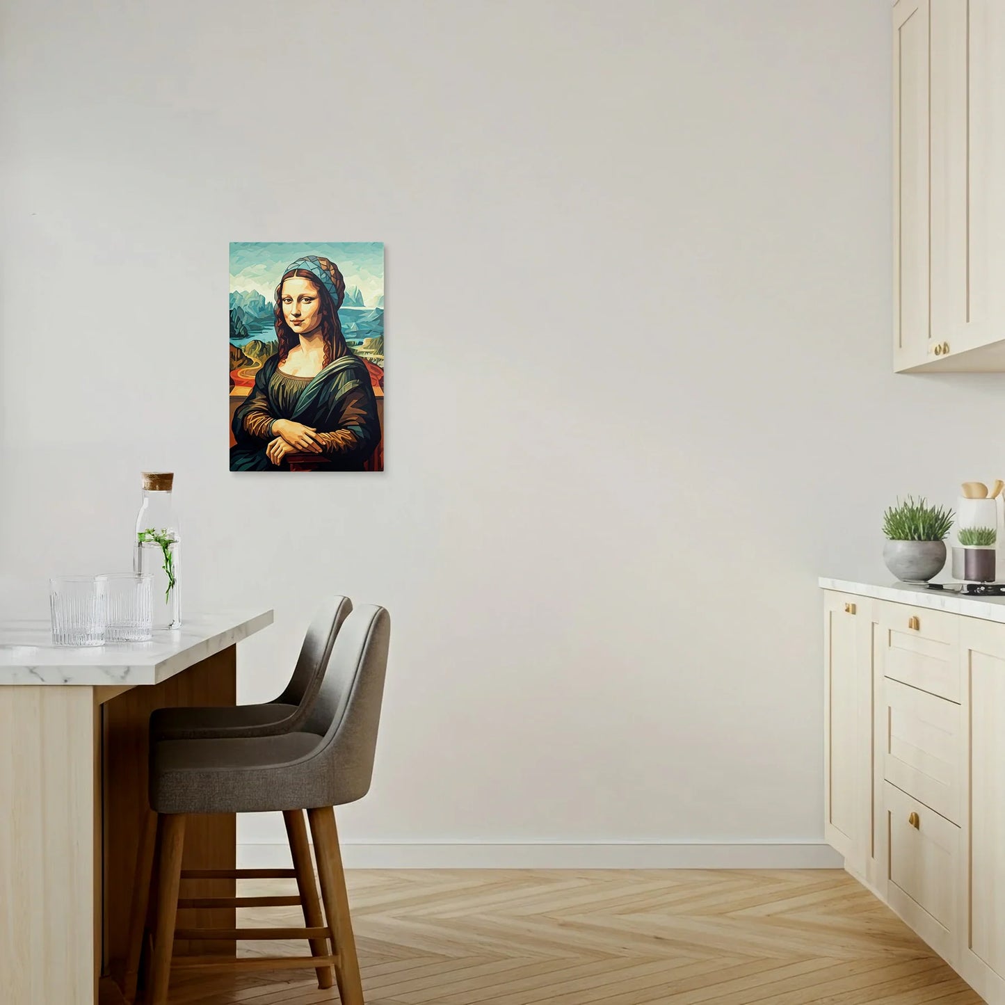 Tablou Modern - Portret Geometric Feminin 4 - vedere bucatarie