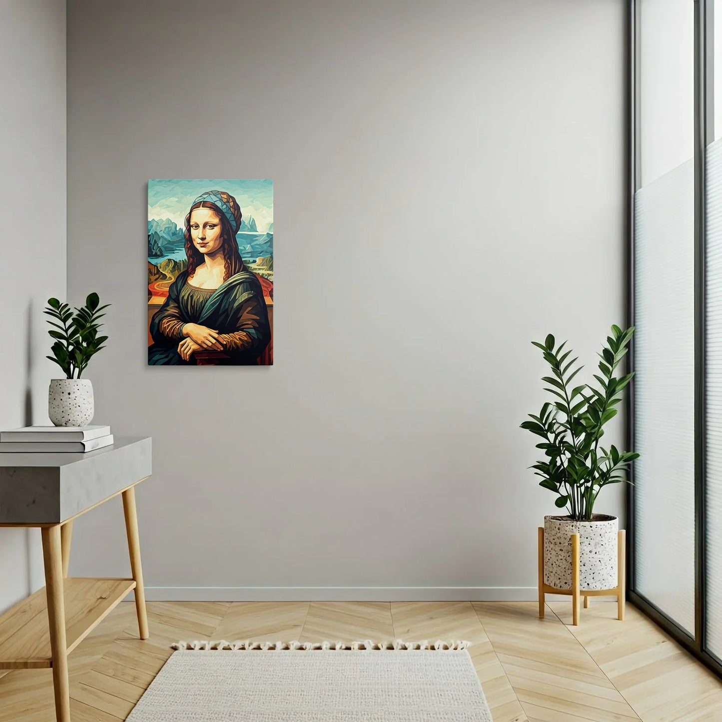 Tablou Modern - Portret Geometric Feminin 4 - vedere hol
