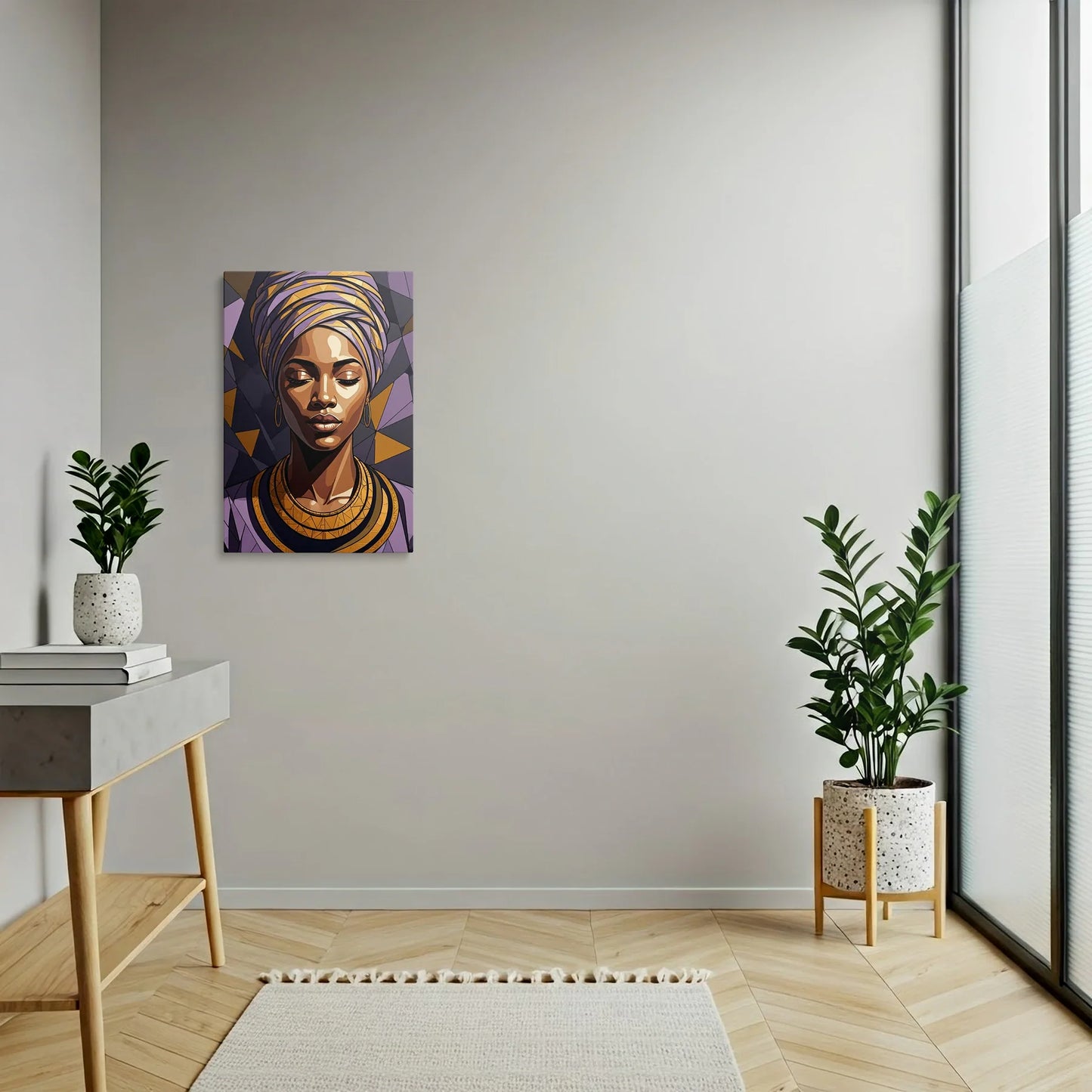 Tablou Modern - Portret Cubist Juan Manuel Fangio - vedere hol