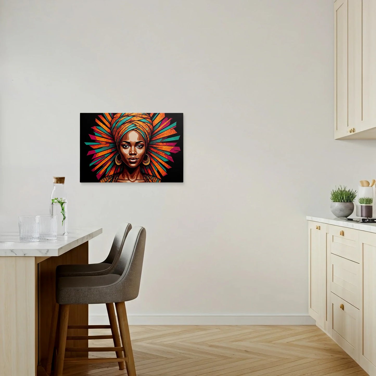Tablou Modern - Portret Geometric Feminin 7 - vedere bucatarie