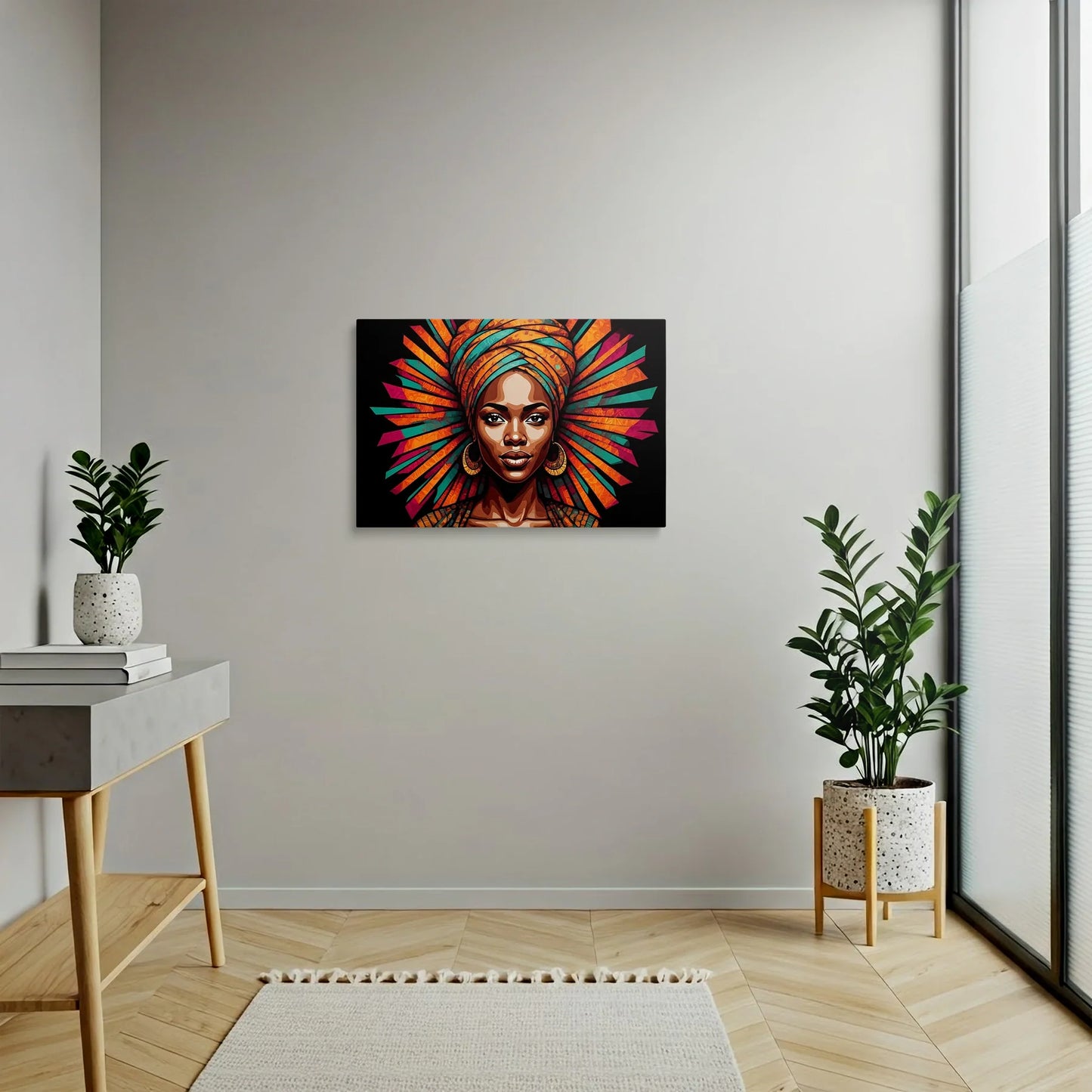 Tablou Modern - Portret Geometric Feminin 7 - vedere hol
