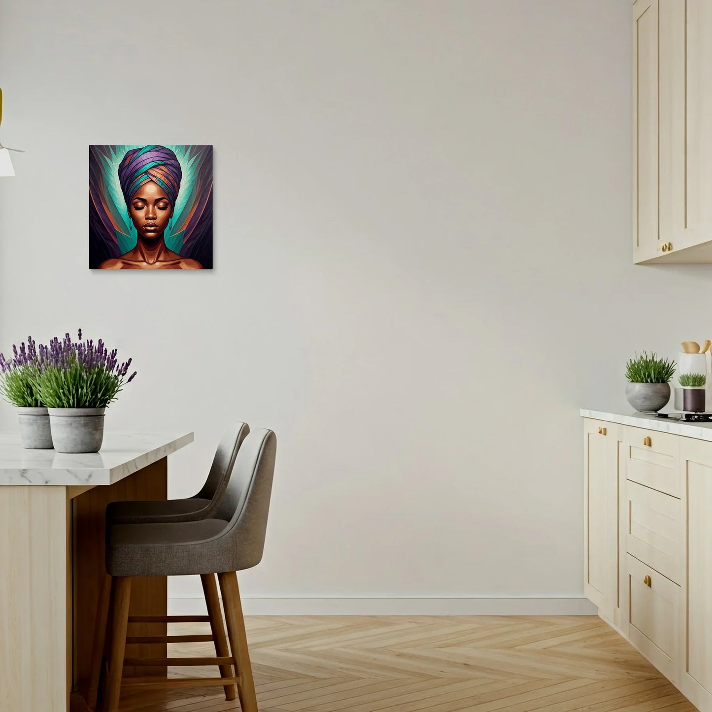 Tablou Modern - Portret Geometric Feminin 8 - vedere bucatarie