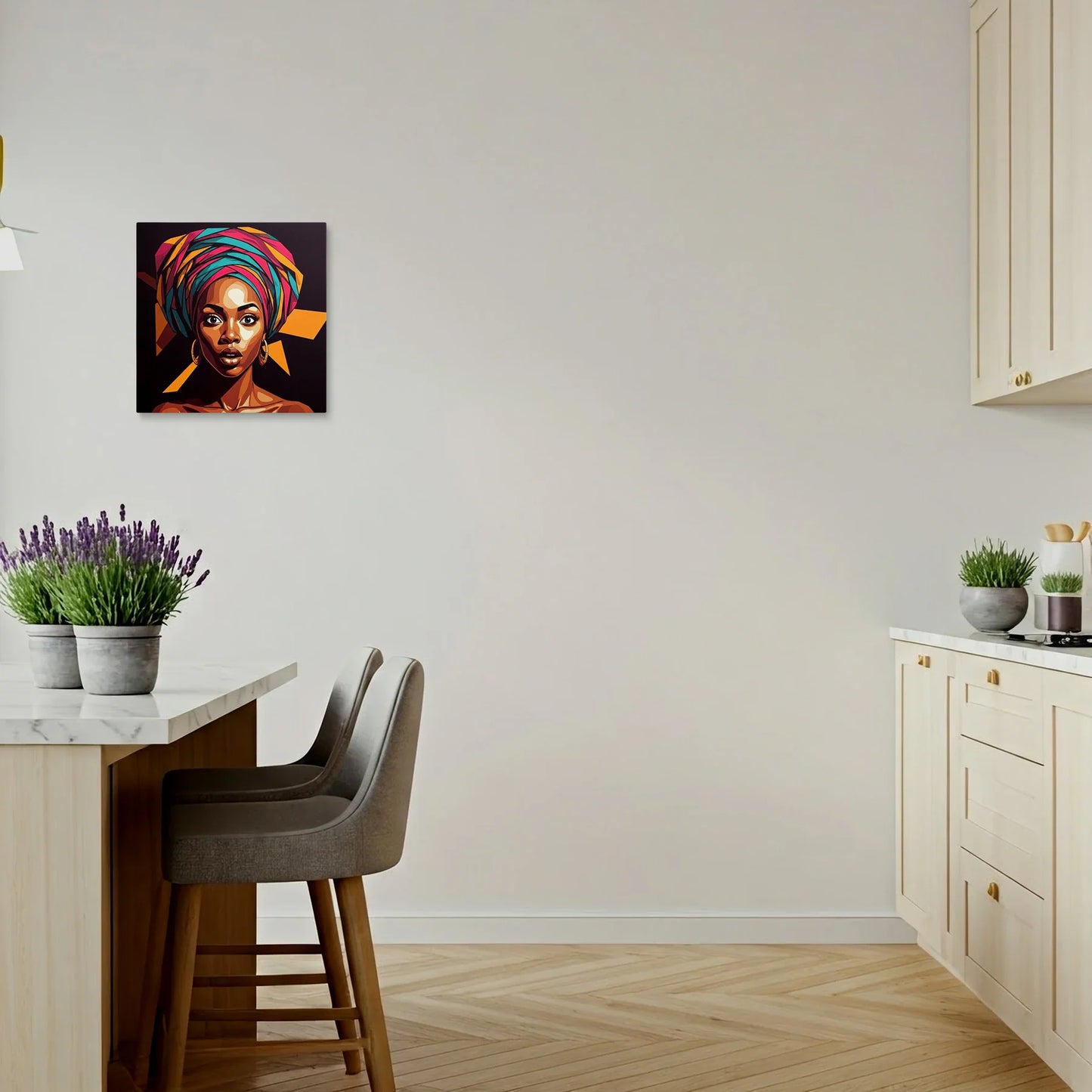 Tablou Modern - Portret Geometric Feminin 9 - vedere bucatarie