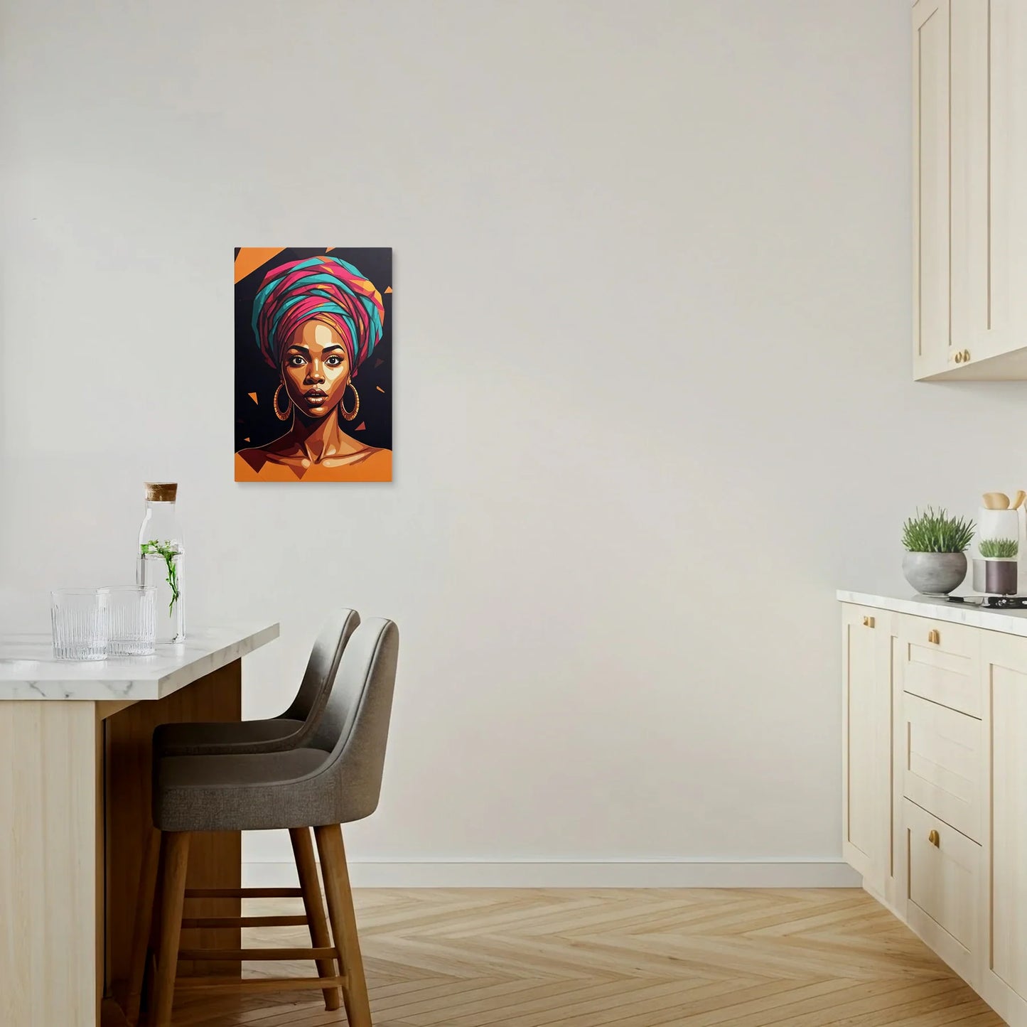 Tablou Modern - Portret Geometric Feminin 10 - vedere bucatarie