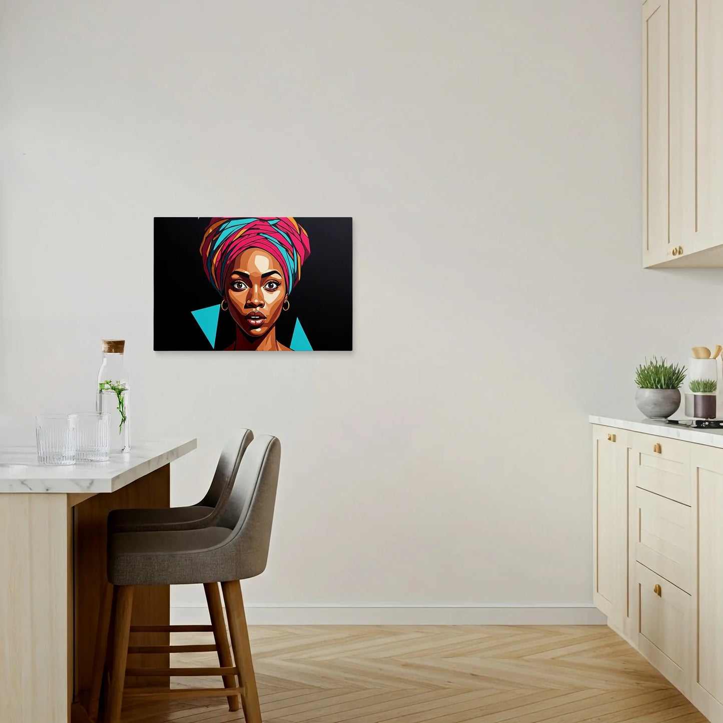 Tablou Modern - Portret Geometric Feminin 11 - vedere bucatarie