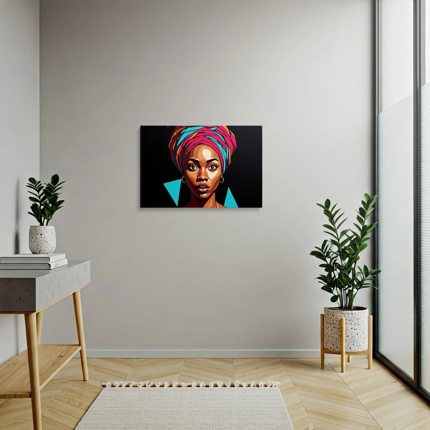 Tablou Modern - Portret Geometric Feminin 11 - vedere hol