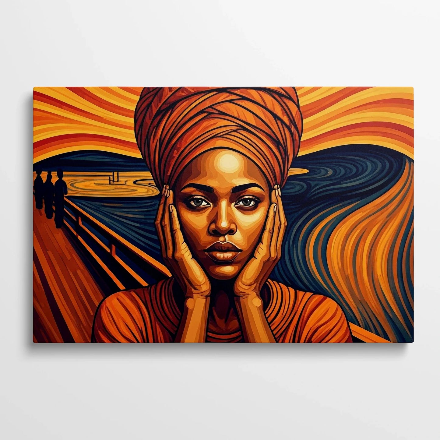 Tablou Modern - Portret Geometric African 4 - vedere din fata