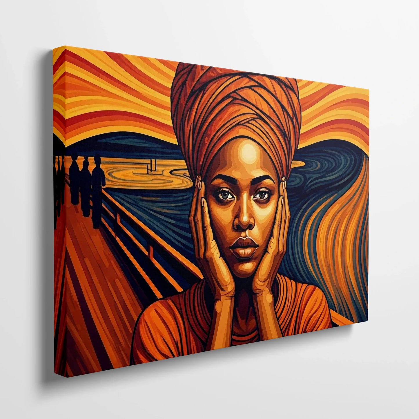 Tablou Modern - Portret Geometric African 4 - vedere din lateral