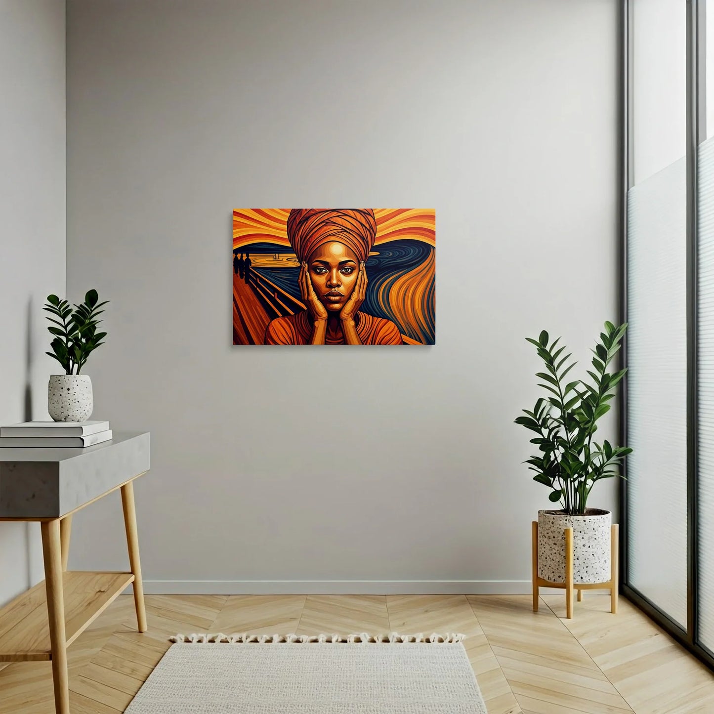 Tablou Modern - Portret Geometric African 4 - vedere hol