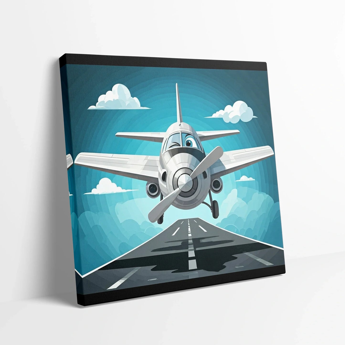 Tablou Modern - Avion Geometric în Zbor