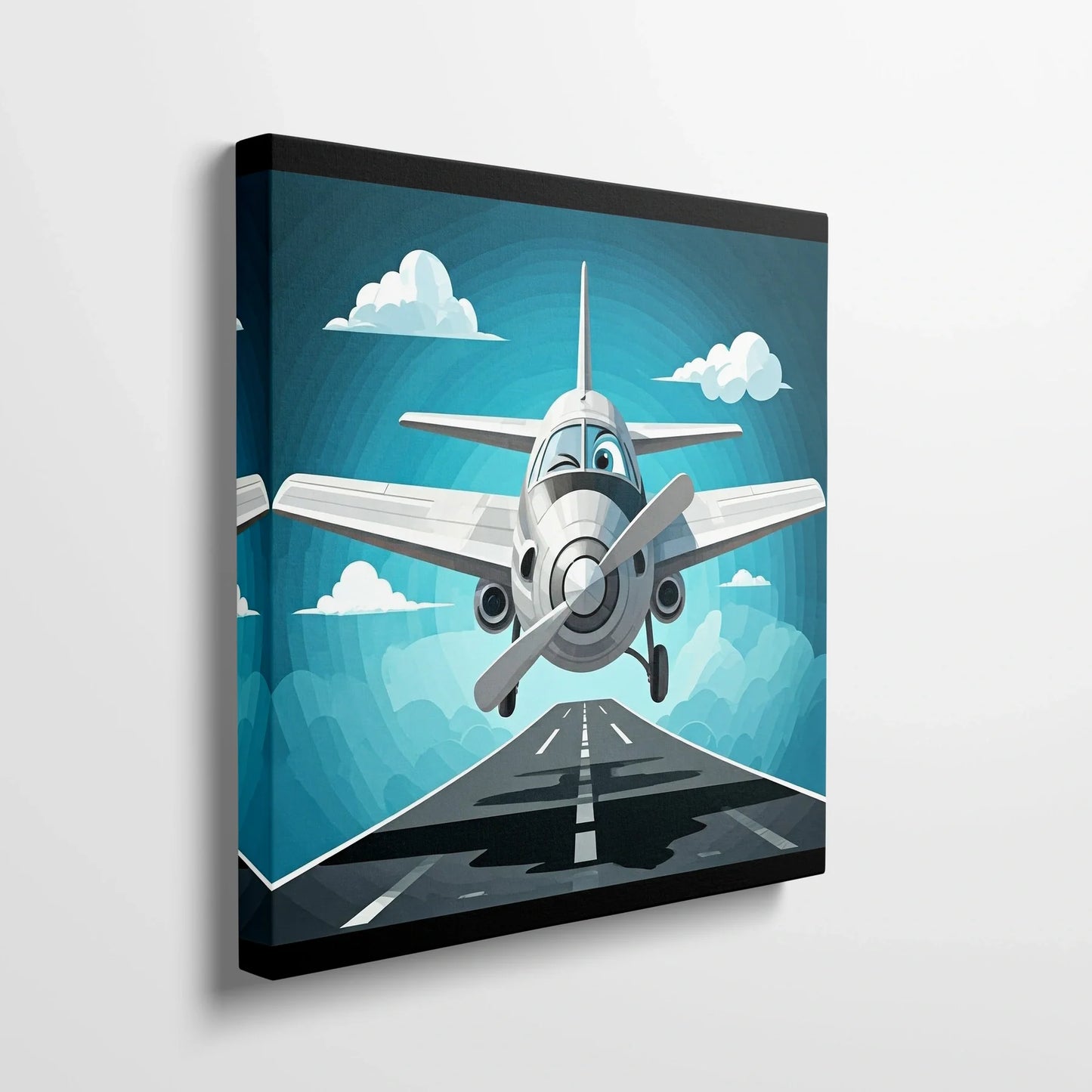 Tablou Modern - Avion Geometric în Zbor