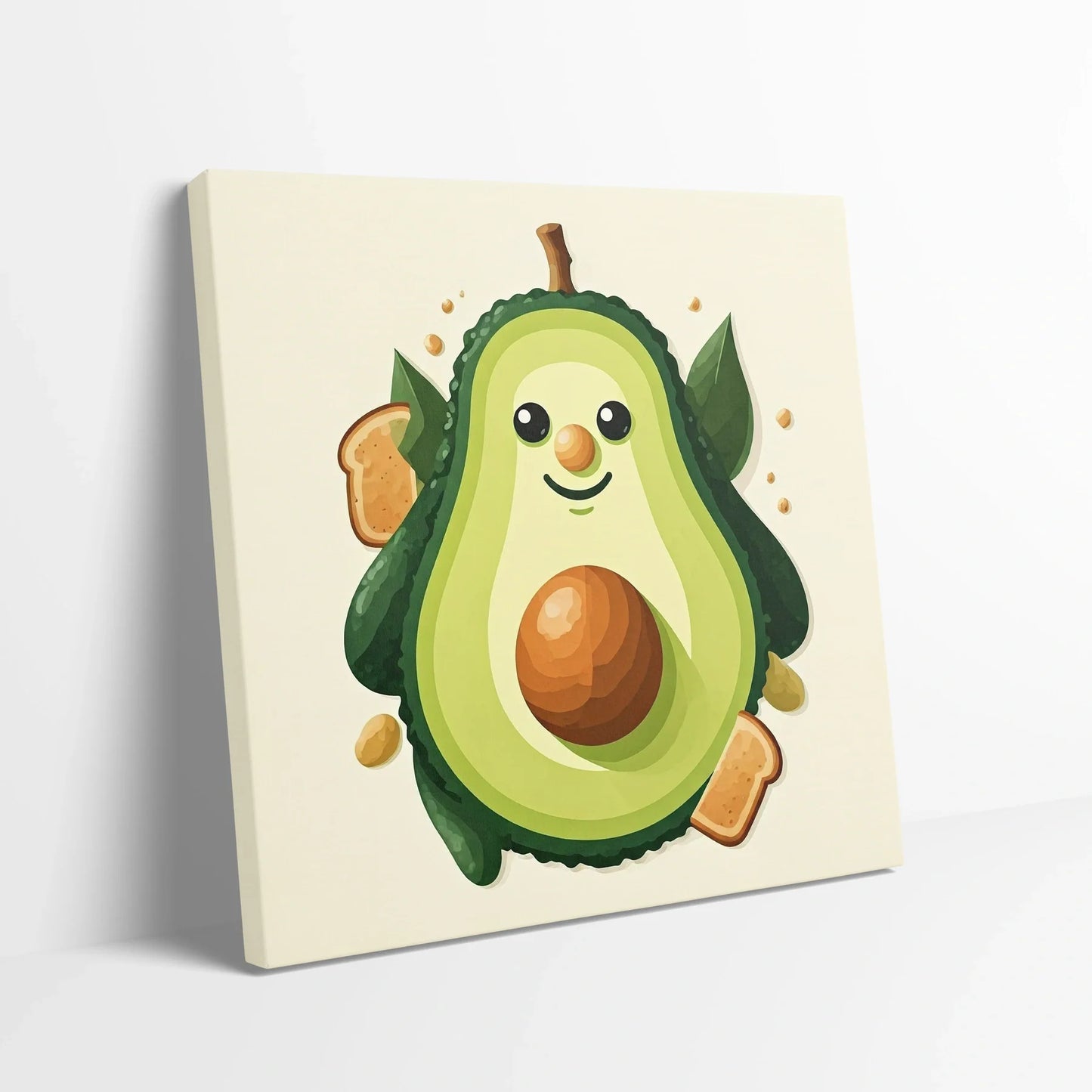 Tablou Modern - Avocado Fericit în Stil Cubist - vedere din lateral