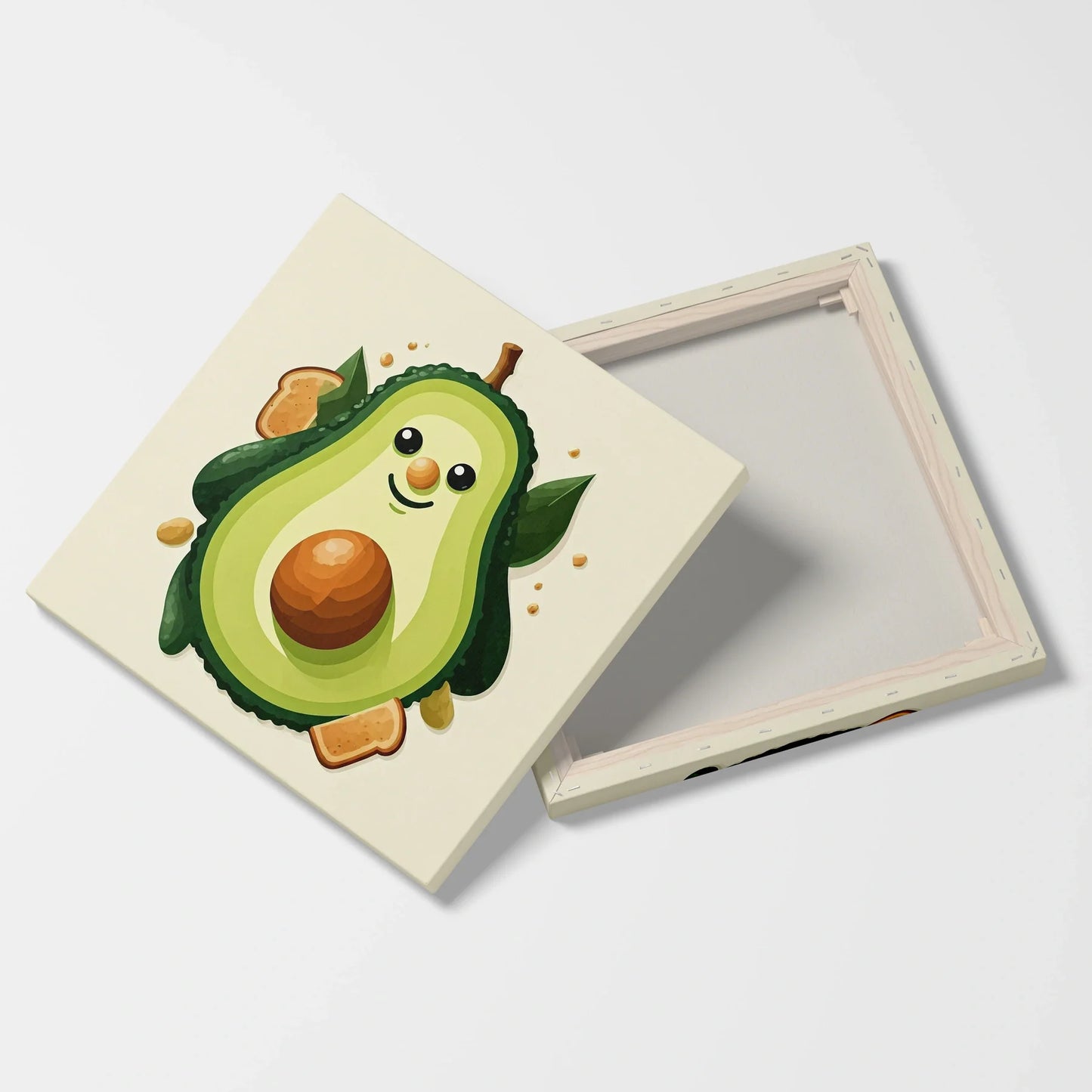 Tablou Modern - Avocado Fericit în Stil Cubist - vedere fata verso