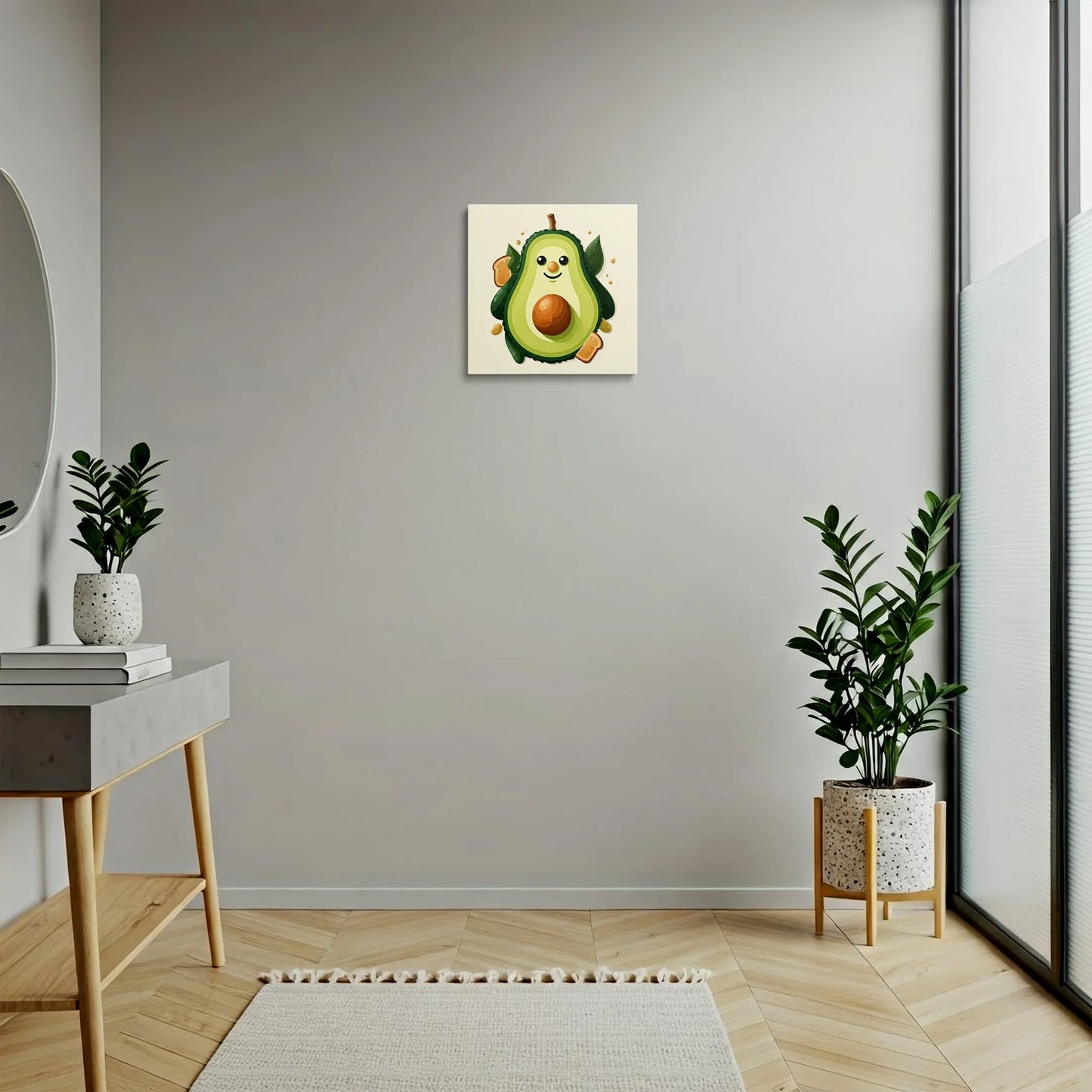 Tablou Modern - Avocado Fericit în Stil Cubist - vedere hol