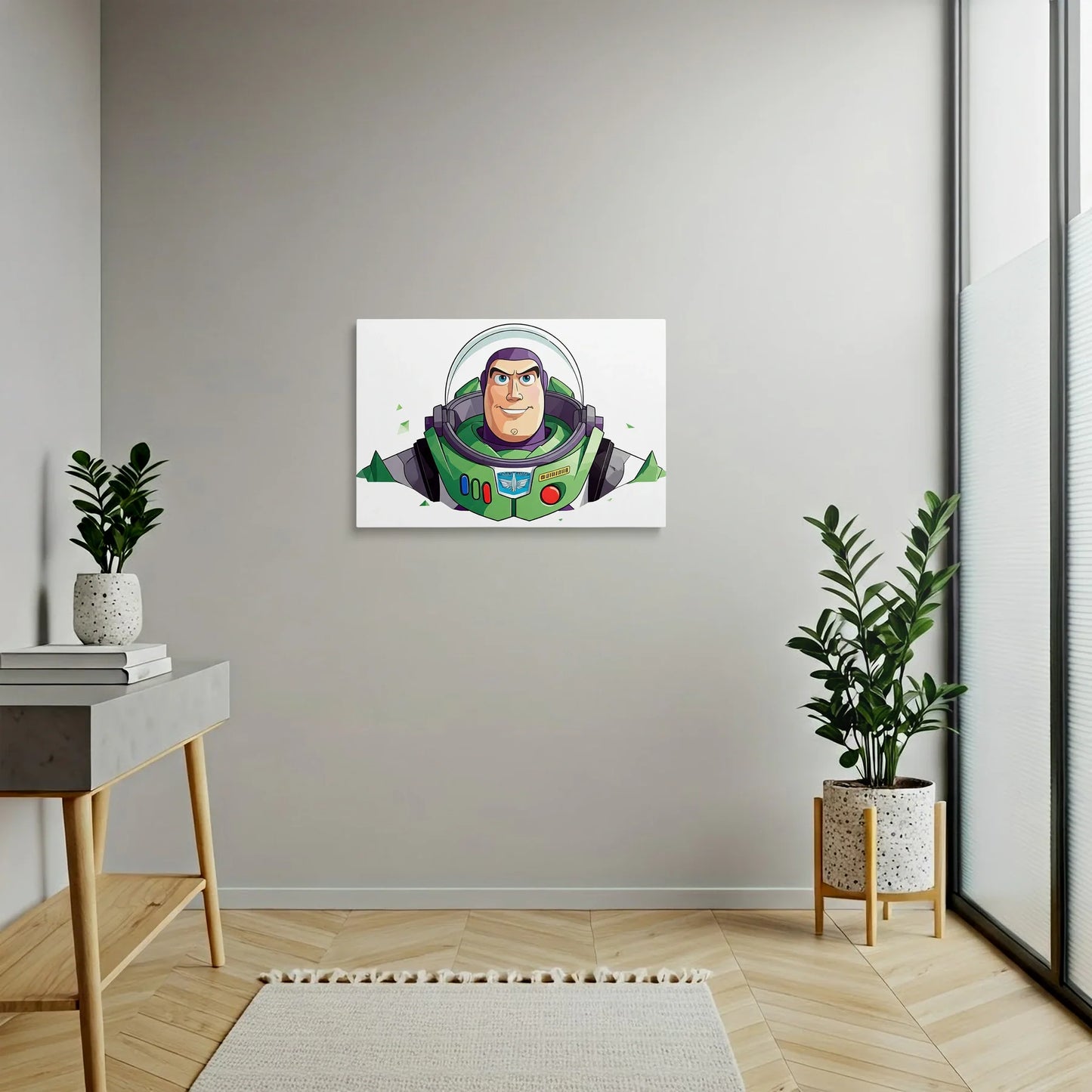 Tablou Modern - Portret Geometric Al Aventurierului Spațial - vedere hol