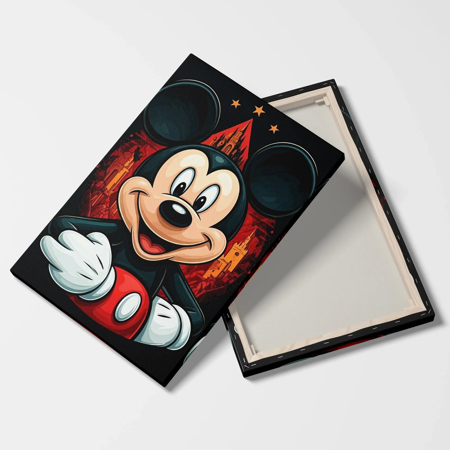 Tablou Modern - Portret Cubist Colorat cu Mickey Mouse - vedere fata verso