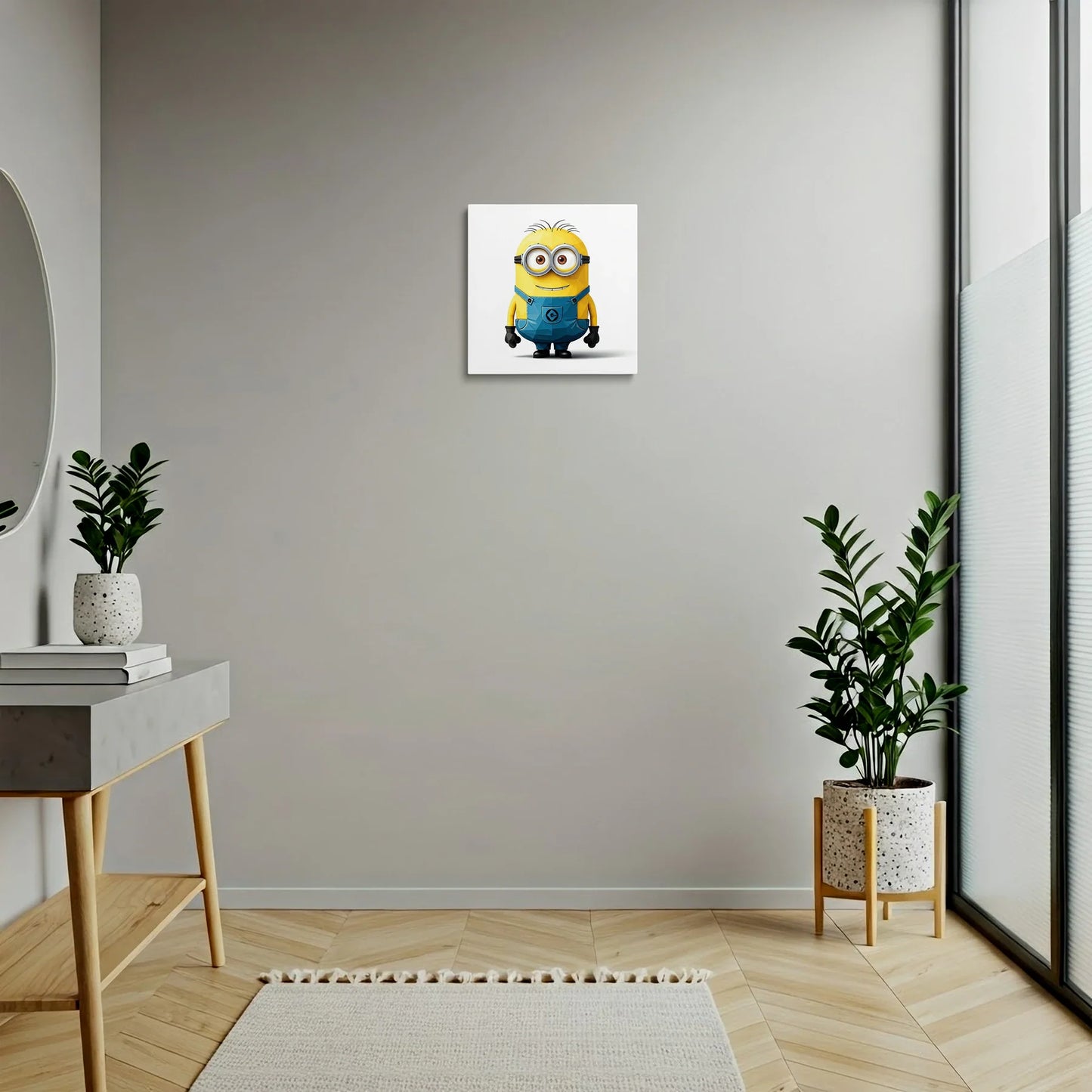 Tablou Modern - Portret Geometric Al Unui Minion - vedere hol