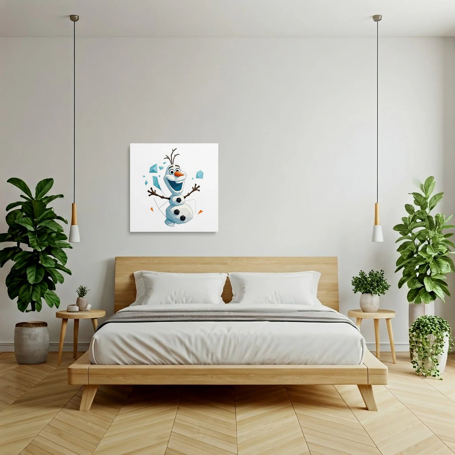 Tablou Modern - Olaf Geometric Cubist Pentru Copii - vedere dormitor