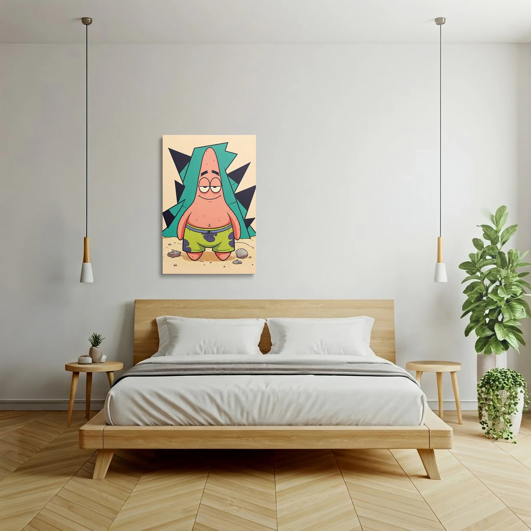 Tablou Modern - Patrick Star Cubist - vedere dormitor