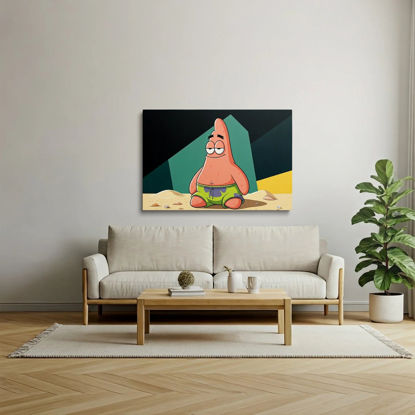 Tablou Modern - Patrick Star Cubist 2 - vedere living