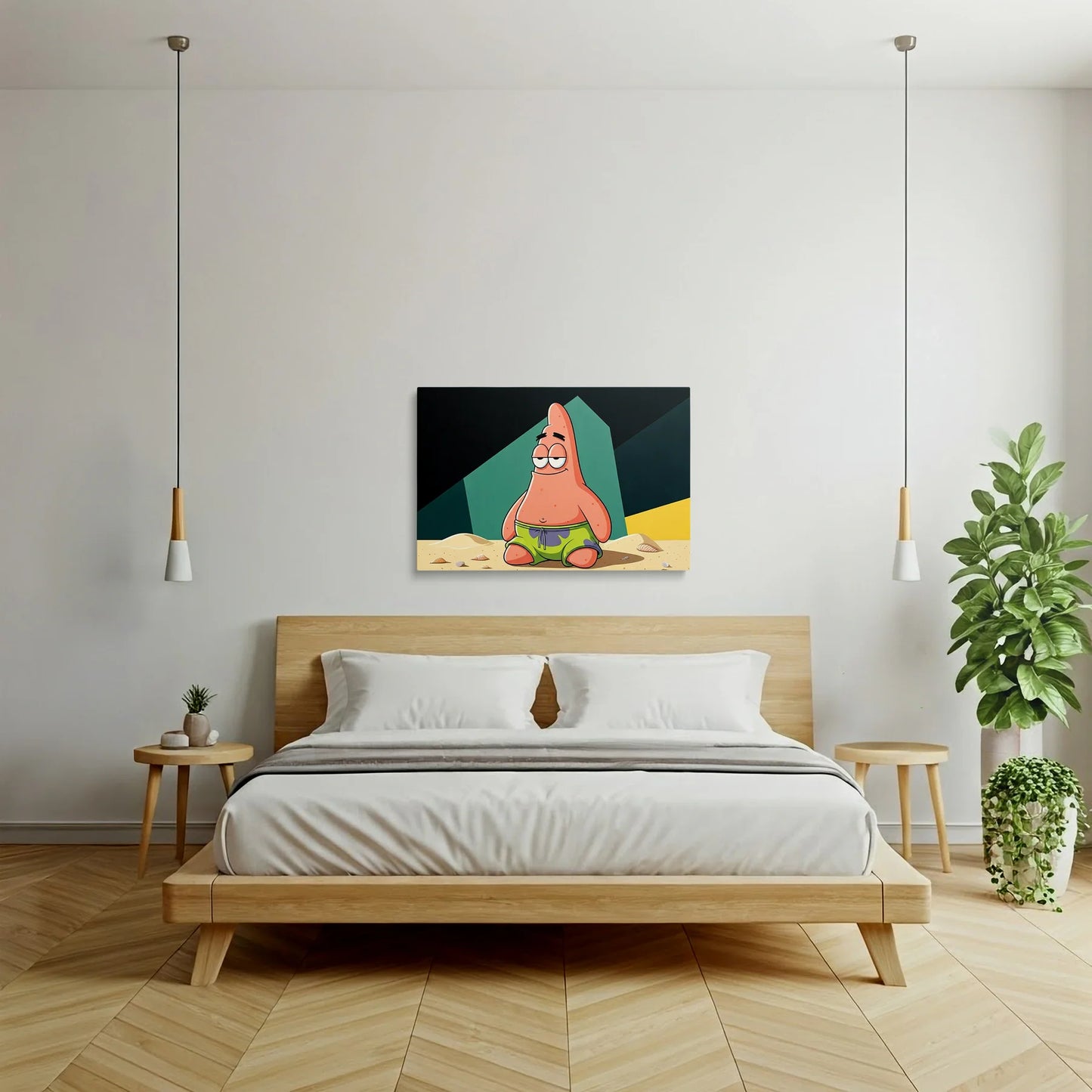 Tablou Modern - Patrick Star Cubist 2 - vedere dormitor