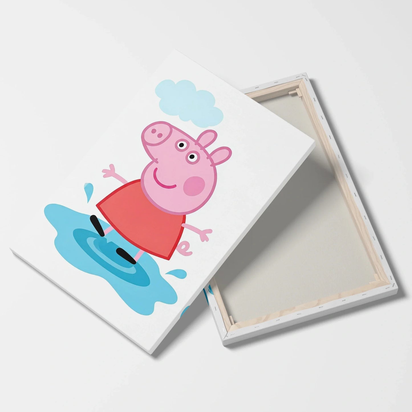 Tablou Modern - Peppa Pig în Ploaie - vedere fata verso