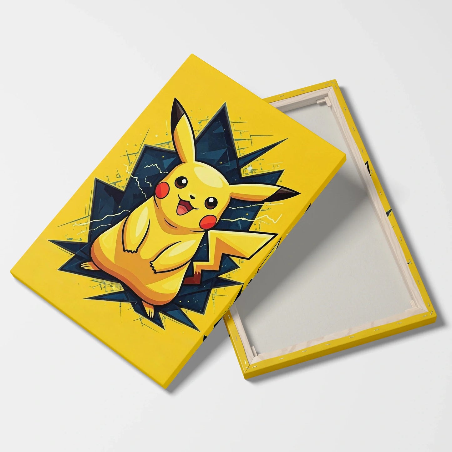 Tablou Modern - Pikachu Geometric Colorat - vedere fata verso