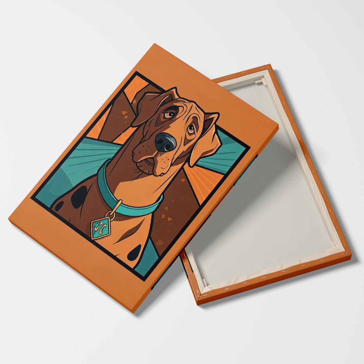 Tablou Modern - Portret Cubist Al Unui Câine Îndrăgit - vedere fata verso