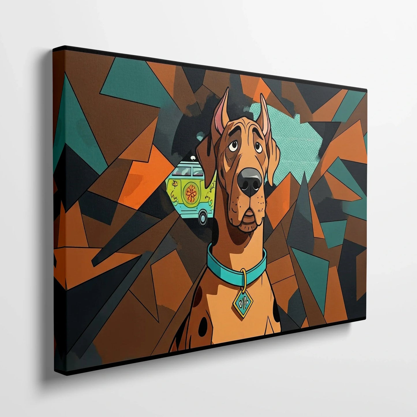 Tablou Modern - Scooby-Doo Cubist Geometric - vedere din lateral