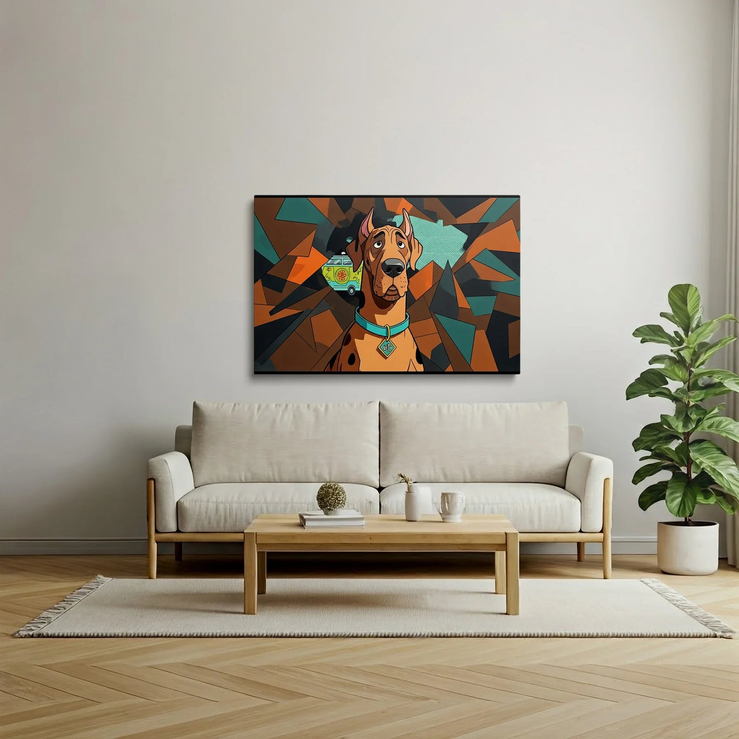 Tablou Modern - Scooby-Doo Cubist Geometric - vedere living