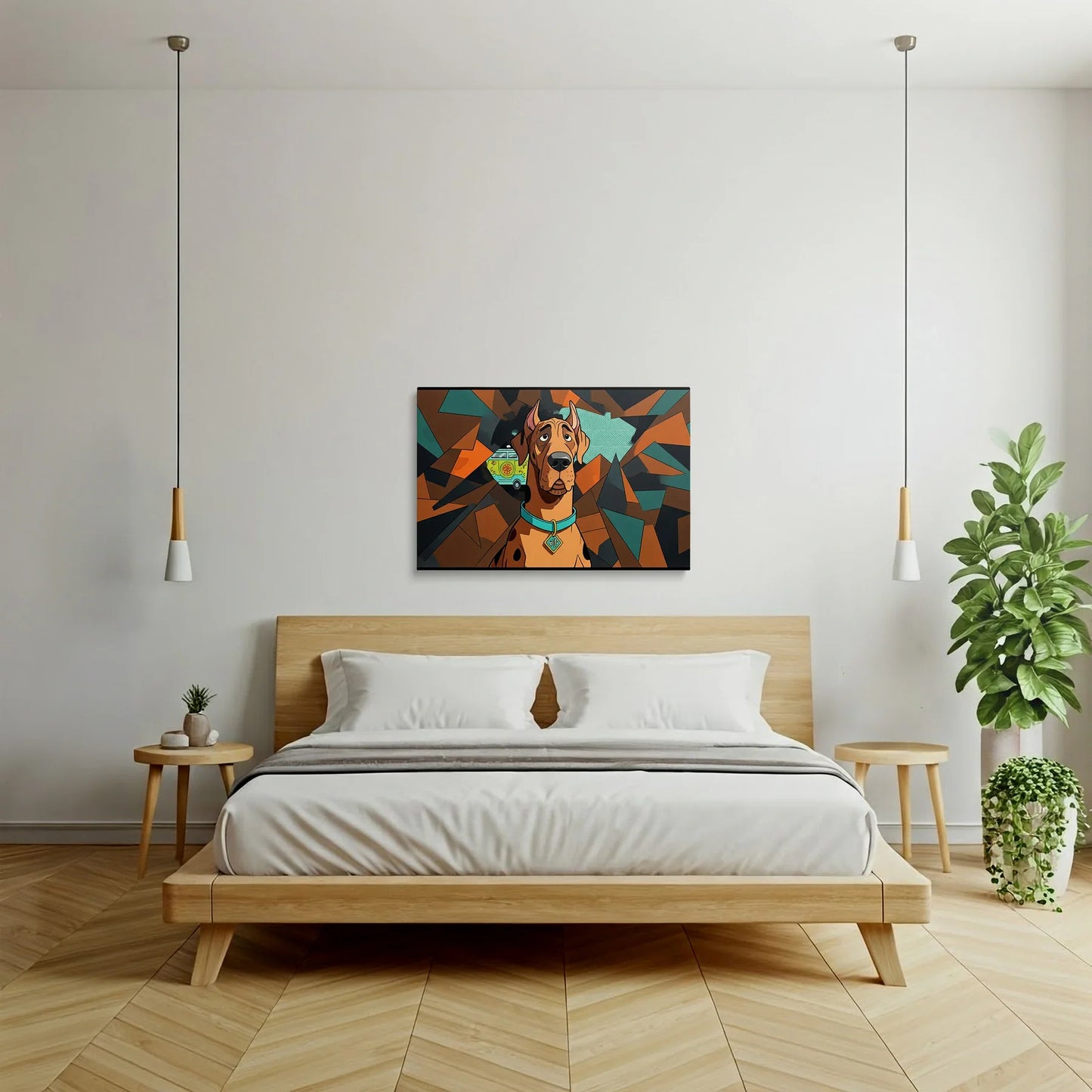 Tablou Modern - Scooby-Doo Cubist Geometric - vedere dormitor