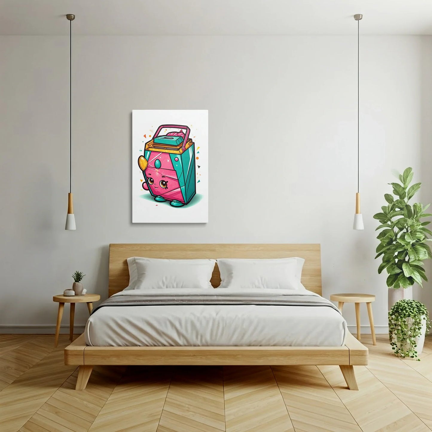 Tablou Modern - Portret Cubist Al Unui Personaj Jucărie - vedere dormitor