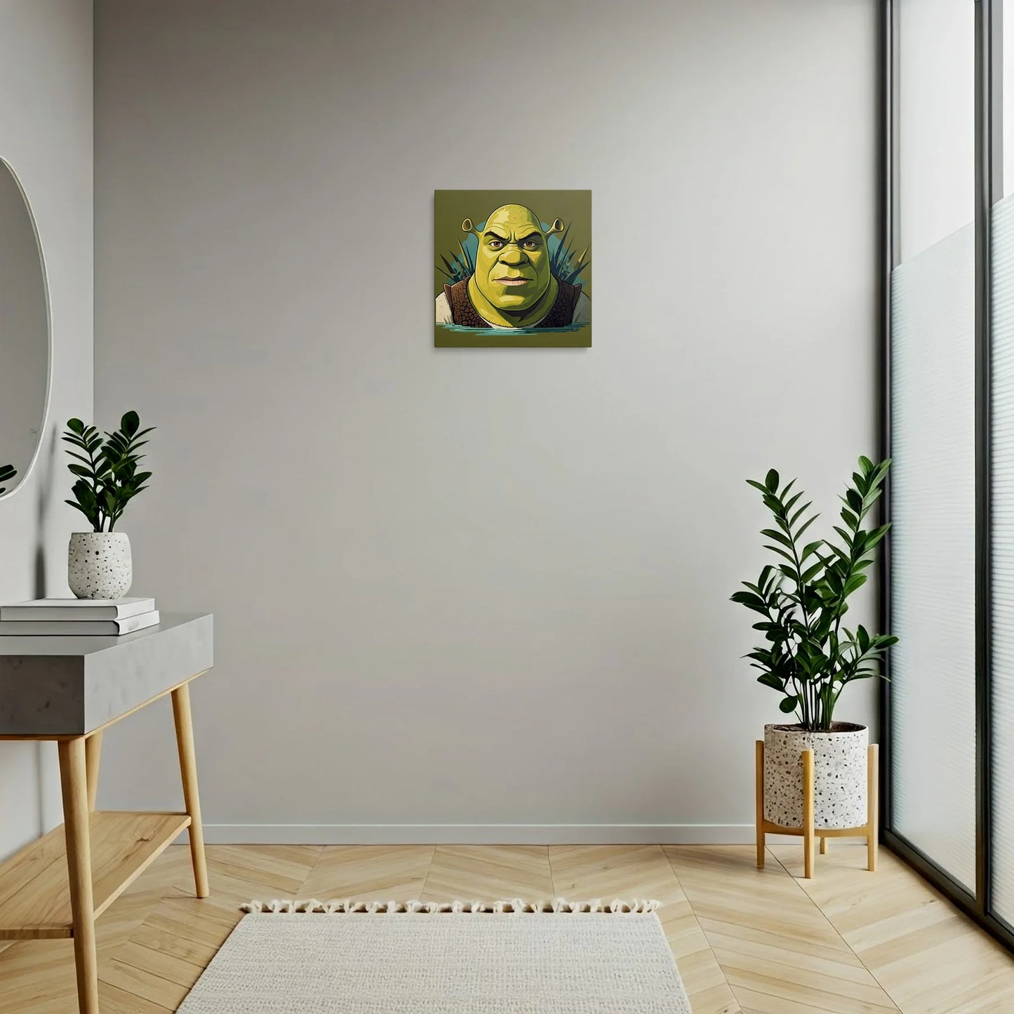 Tablou Modern - Portret Geometric Colorat - vedere hol