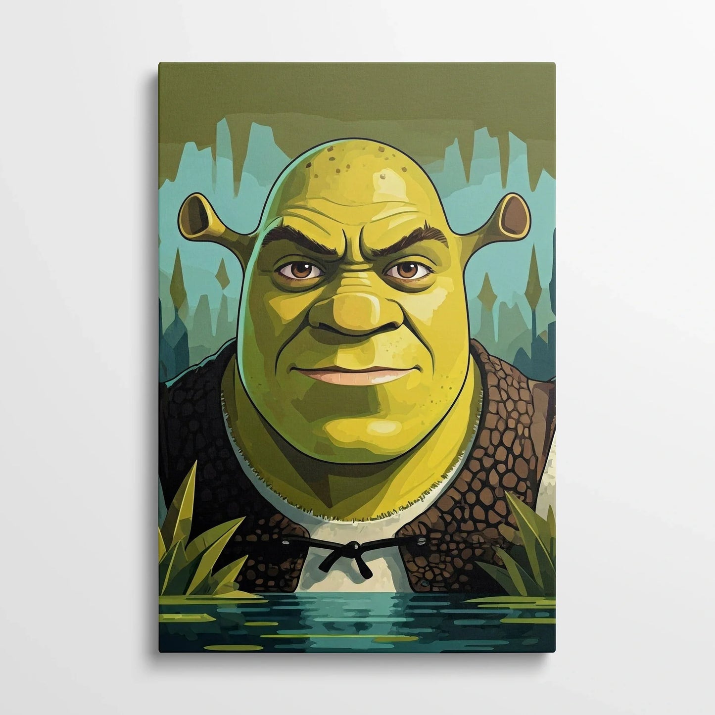 Tablou Modern - Portret Geometric Al Lui Shrek - vedere din fata
