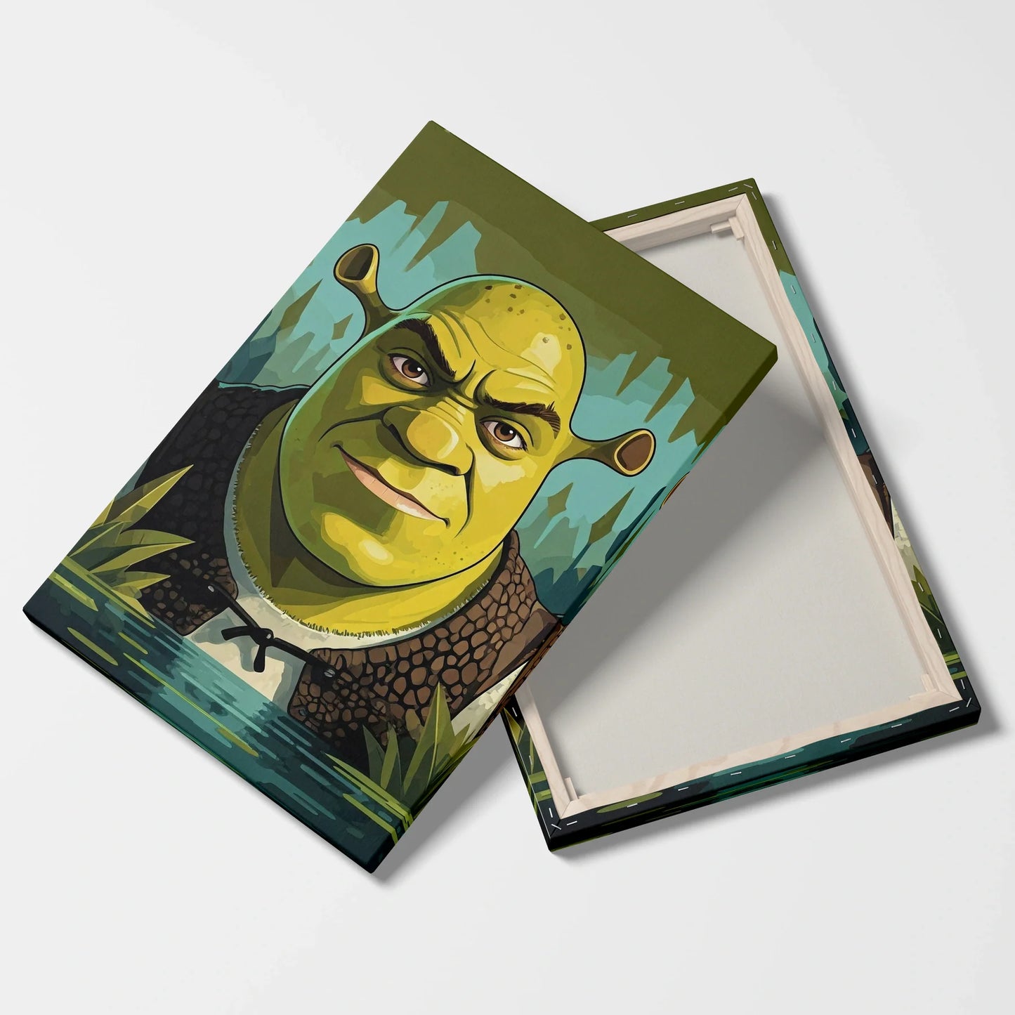 Tablou Modern - Portret Geometric Al Lui Shrek - vedere fata verso