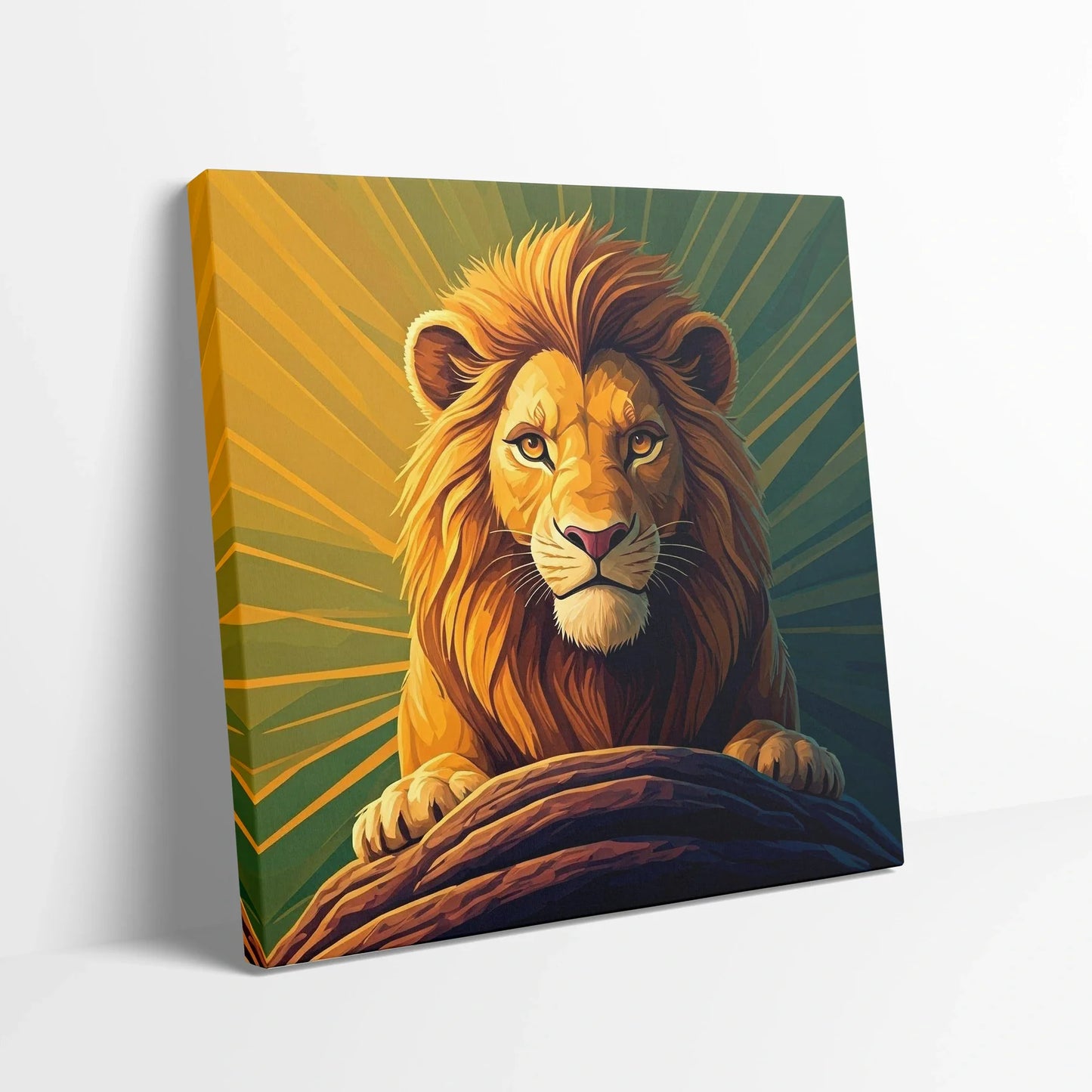 Tablou Modern - Simba Expresiv în Stil Cubist - vedere din lateral