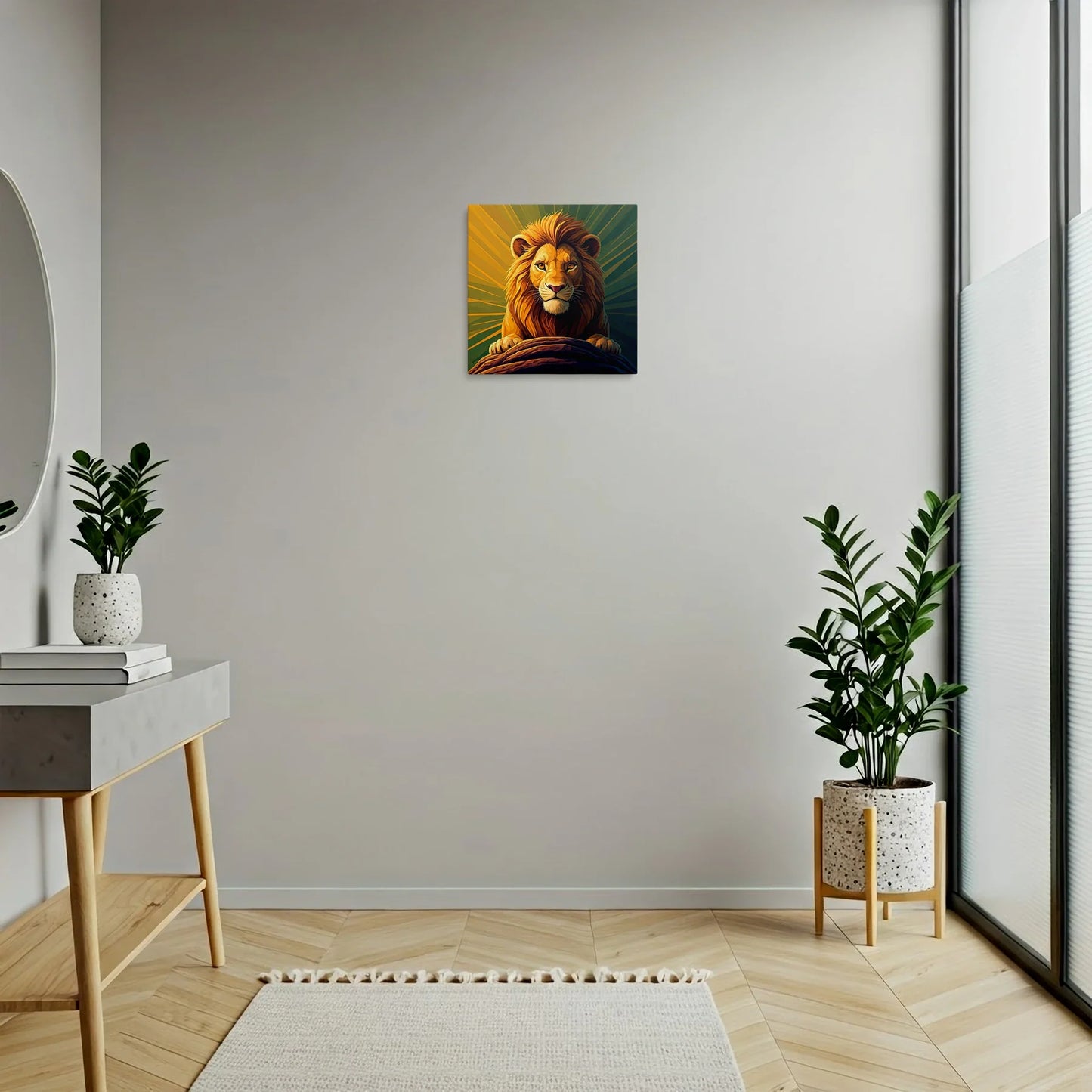 Tablou Modern - Simba Expresiv în Stil Cubist - vedere hol