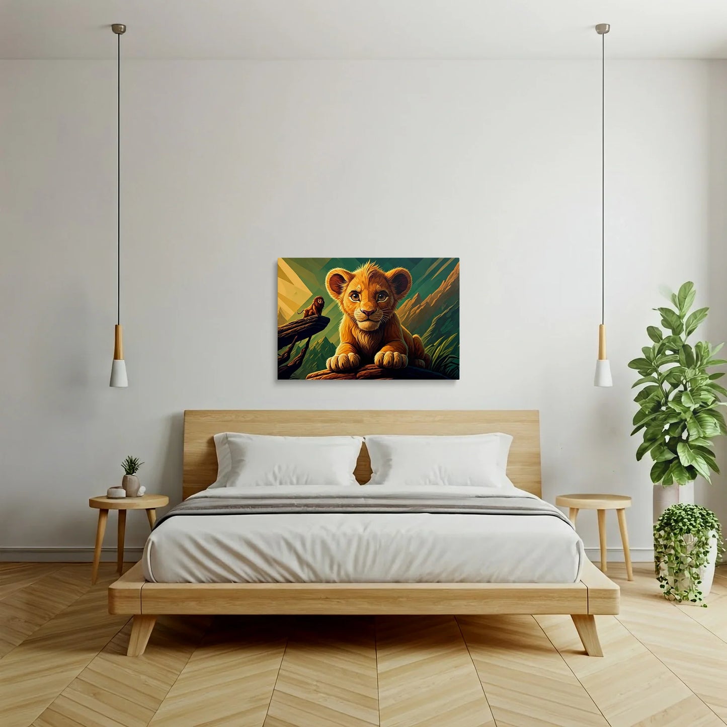 Tabloul Modern - Simba Geometric Cubist - vedere dormitor