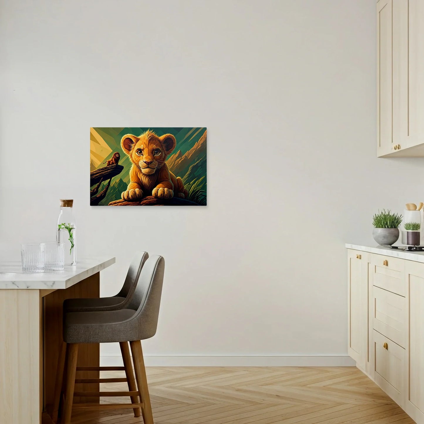 Tabloul Modern - Simba Geometric Cubist - vedere bucatarie