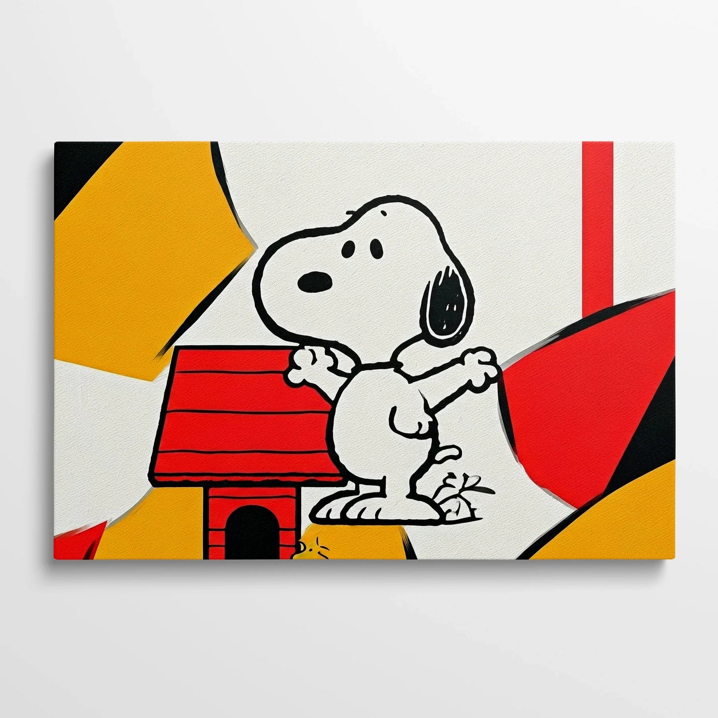 Tablou Modern - Snoopy Geometric Colorat - vedere din fata